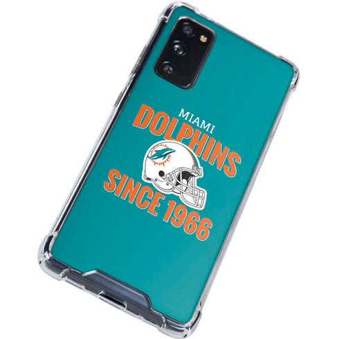 NFL Miami Dolphins Helmet Galaxy S20 FE Clear Case